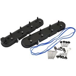 GM LS FACTORY VALVE COVERS CAST STANDARD HEIGHT BLACK