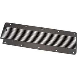 GM LS2 FINNED VALLEY PLATE COVER BLACK CAST ALLOY LS3 LSX Aeroflow - AF 77-5028BLK