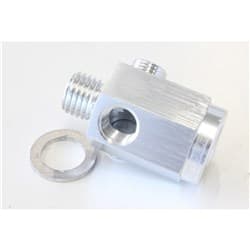 M12 X 1.5 EXTENSION WITH 1/8" NPT PORT SILVER