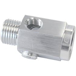 M16 X 1.5 EXTENSION WITH 1/8" NPT PORT SILVER