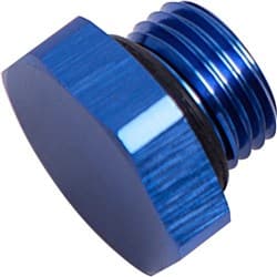 ORB HEX PORT PLUG -12AN BLUE FINISH