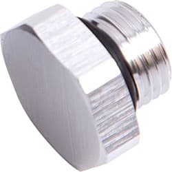 ORB HEX PORT PLUG -16AN SILVER FINISH