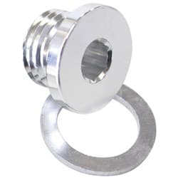 METRIC PORT PLUG M10 X 1.25 SILVER LOW PROFILE HEX PLUG