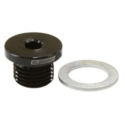 METRIC PORT PLUG M12 X 1.25 BLACK LOW PROFILE HEX PLUG