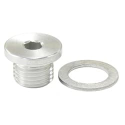 METRIC PORT PLUG M12 X 1.25 SILVER LOW PROFILE HEX PLUG