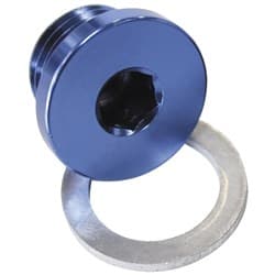 METRIC PORT PLUG M12 X 1.5 BLUE LOW PROFILE HEX PLUG