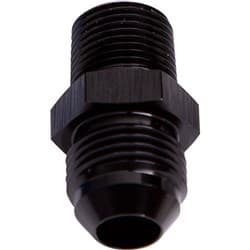 MALE FLARE -6AN TO 3/8" NPT BLACK MALE FLARE TO NPT ADAPT