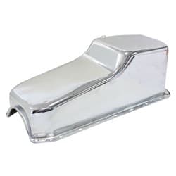 STEEL STOCK OIL PAN SBC CHROM LH/SIDE DIPSTICK REAR SUMP