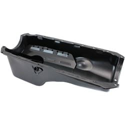 STEEL STOCK OIL PAN BBC BLACK RH/SIDE DIPSTICK REAR SUMP