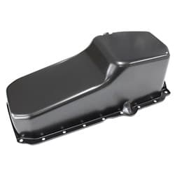 STOCK OIL PAN SBC LATE '86 ON RH/SIDE DIPSTICK BLACK