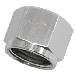 FLARE CAP FEMALE -6AN SILVER -6AN FEMALE BLANK OFF
