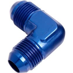MALE FLARE UNION 90 DEG -8AN BLUE MALE TO MALE 90 DEG