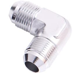 MALE FLARE UNION 90 DEG -10AN SILVER MALE TO MALE 90 DEG