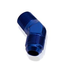 MALE 45 DEG 1/2" NPT TO -8AN BLUE MALE NPT TO AN 45 DEG