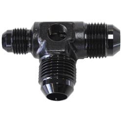 MALE FLARE TEE -8AN X 2 90 DEGAND 1 X -6AN 1/8 PORT 2 SIDES