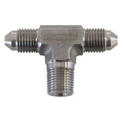 TEE -3AN WITH 1/8" NPT ON SIDESTAINLESS STEEL