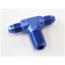 TEE -4AN WITH 1/4" NPT ON SIDEBLUE AN TEE WITH NPT ON SIDE