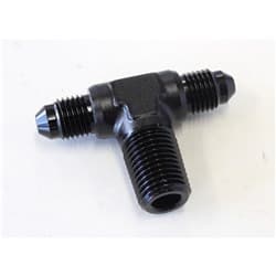 TEE -4AN WITH 1/4" NPT ON SIDEBLACK AN TEE WITH NPT ON SIDE