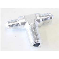 TEE -4AN WITH 1/4" NPT ON SIDESILVER AN TEE WITH NPT ON SIDE