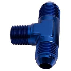 TEE -4AN WITH 1/8" NPT ON SIDEBLUE AN TEE WITH NPT ON SIDE