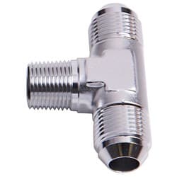 TEE -6AN WITH 1/4" NPT ON SIDESILVER AN TEE WITH NPT ON SIDE