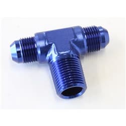TEE -8AN WITH 1/2" NPT ON SIDEBLUE AN TEE WITH NPT ON SIDE