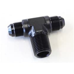 TEE -8AN WITH 1/2" NPT ON SIDEBLACK AN TEE WITH NPT ON SIDE