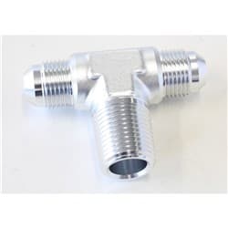 TEE -8AN WITH 1/2" NPT ON SIDESILVER AN TEE WITH NPT ON SIDE