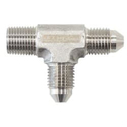 TEE -3AN WITH 1/8" NPT ON RUN S/S AN TEE WITH NPT ON RUN