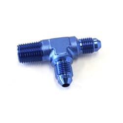TEE -4AN WITH 1/4" NPT ON RUN BLUE AN TEE WITH NPT ON RUN