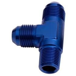 TEE -4AN WITH 1/8" NPT ON RUN BLUE AN TEE WITH NPT ON RUN