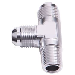 TEE -4AN WITH 1/8" NPT ON RUN SILVER AN TEE WITH NPT ON RUN