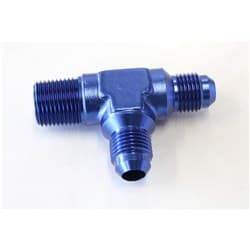 TEE -6AN WITH 3/8" NPT ON RUN BLUE AN TEE WITH NPT ON RUN