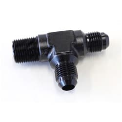TEE -6AN WITH 3/8" NPT ON RUN BLACK AN TEE WITH NPT ON RUN