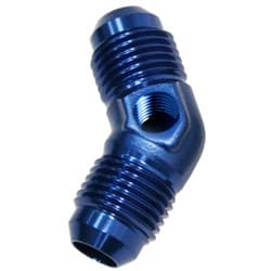 Male -6 45 Deg Union With 1/8"port Blue