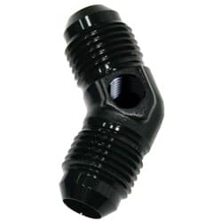 Male -8 45 Deg Union With 1/8"Port Black