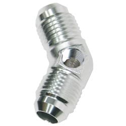 Male -8 45 Deg Union With 1/8"Port Silver