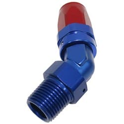 Male 3/8 NPT 45 Deg to -8 Hose