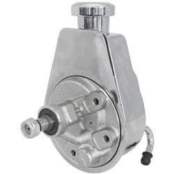 POWER STEERING SAGINAW PUMP CHROME KEYWAY SHAFT NO PULLEY