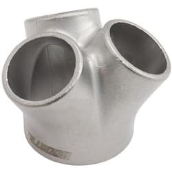 3 INTO 1 TURBO MERGE COLLECTORCAST 1x 2" ID TO 3x 1-1/4" UNIROUND Aeroflow - AF 8370-9898