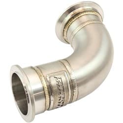 GM LS TWIN TURBO LONG S/S TURN UP ADAPTER SINGLE V-BAND MANIFOLD Aeroflow AF 8400-2012