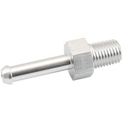 MALE 1/16" NPT TO 3/16" BARB SILVER STRAIGHT MALE TO MALE