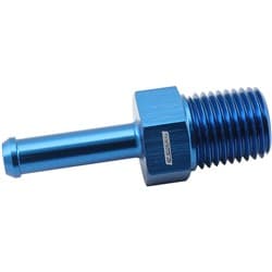 MALE 1/4" NPT TO 1/4" BARB BLUE STRAIGHT MALE TO MALE