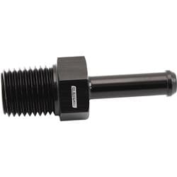 MALE 1/4" NPT TO 1/4" BARB BLACK STRAIGHT MALE TO MALE