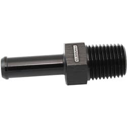 MALE 1/4" NPT TO 5/16" BARB BLACK STRAIGHT MALE TO MALE
