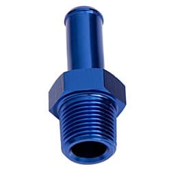 MALE 1/4" NPT TO 3/8" BARB BLUE STRAIGHT MALE TO MALE