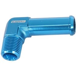 90 DEG 1/8" NPT TO 3/8" BARB BLUE 90 DEG MALE TO MALE