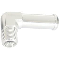 90 DEG 1/8" NPT TO 3/8" BARB SILVER 90 DEG MALE TO MALE