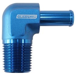 90 DEG 3/8" NPT TO -6 100/450 SERIES BRAIDED HOSE AN SIZE