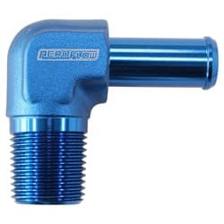 90 DEG 3/8" NPT TO -8 100/450 SERIES BRAIDED HOSE AN SIZE